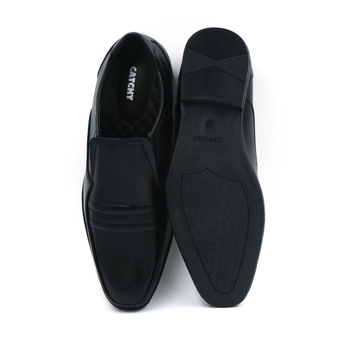 Catchy Black Classic Leather Formal Shoes for Men's