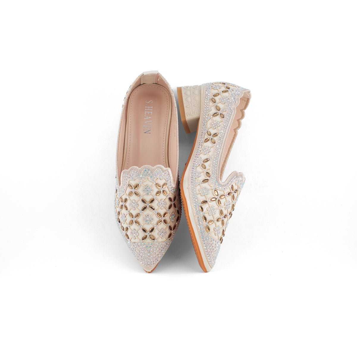 Catchy Royal Crystal Loafers