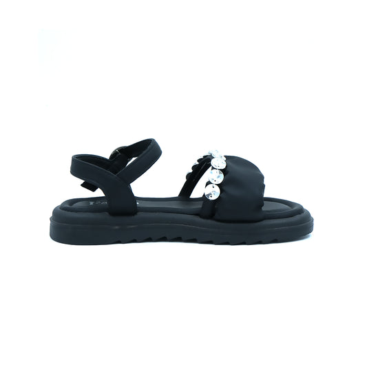Catchy Girls' Black Chunky Platform Sandal