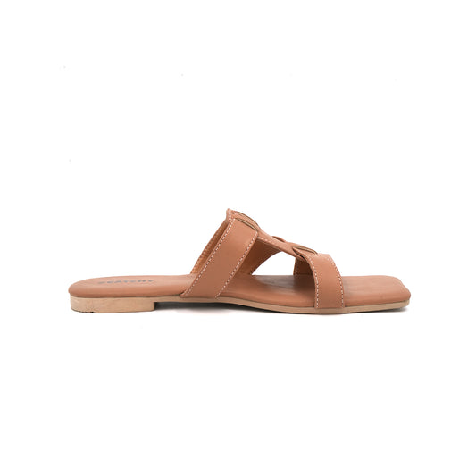 Catchy wide‑strap mule sandal