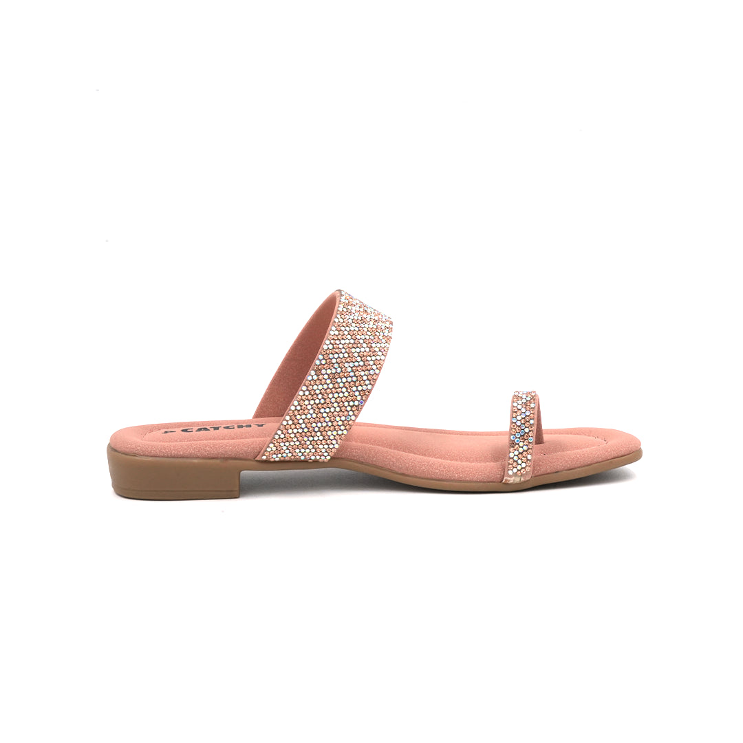 Catchy Trendy Pink Toe-Ring Sandal