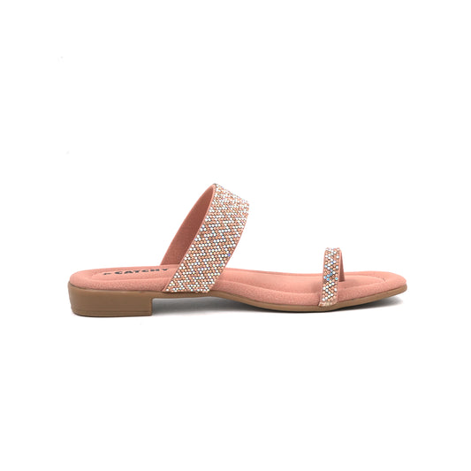 Catchy Trendy Pink Toe-Ring Sandal