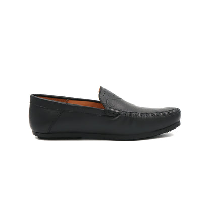 Catchy Boys' Black Leather Driving Loafer