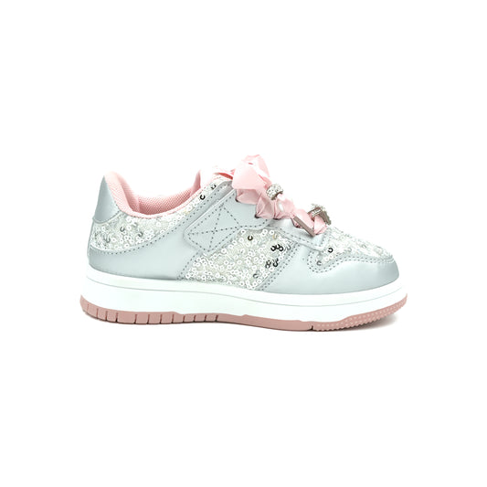 Catchy Luxury Silver Girls Shoes