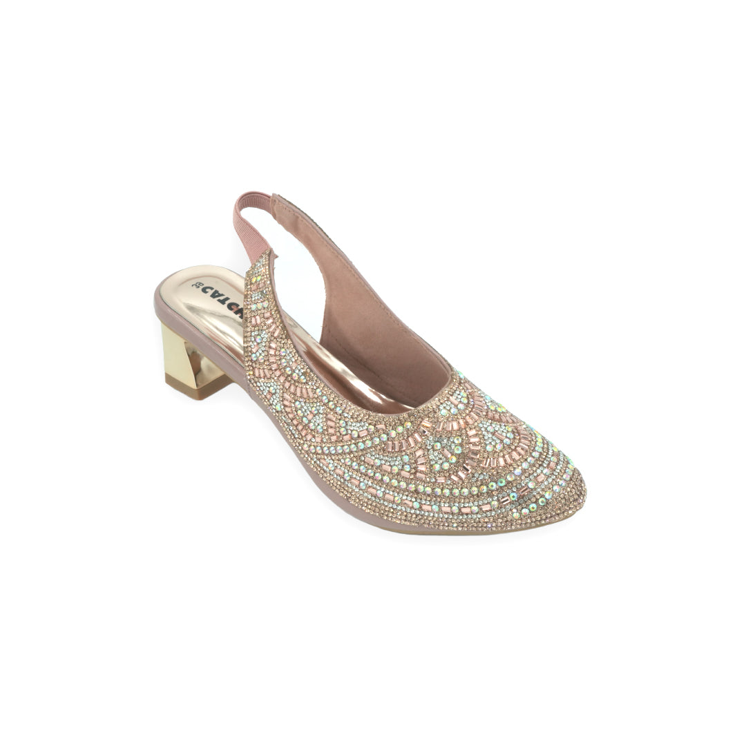 Catchy Slingback Spool Heel