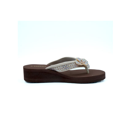 Catchy Rhinestones Flip Flop Wedge Sandal