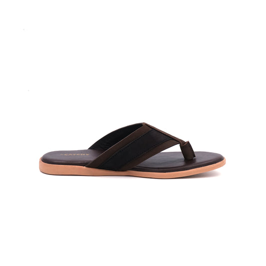 Catchy Men's Dark Brown Thong Sandal