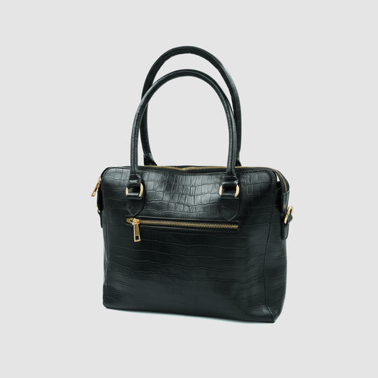 Catchy Genuine Leather Zipper Closure Hand Bag