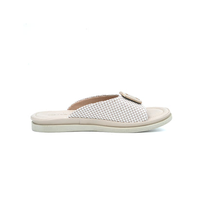 Chic Buckle Accent Slip-On Sandals