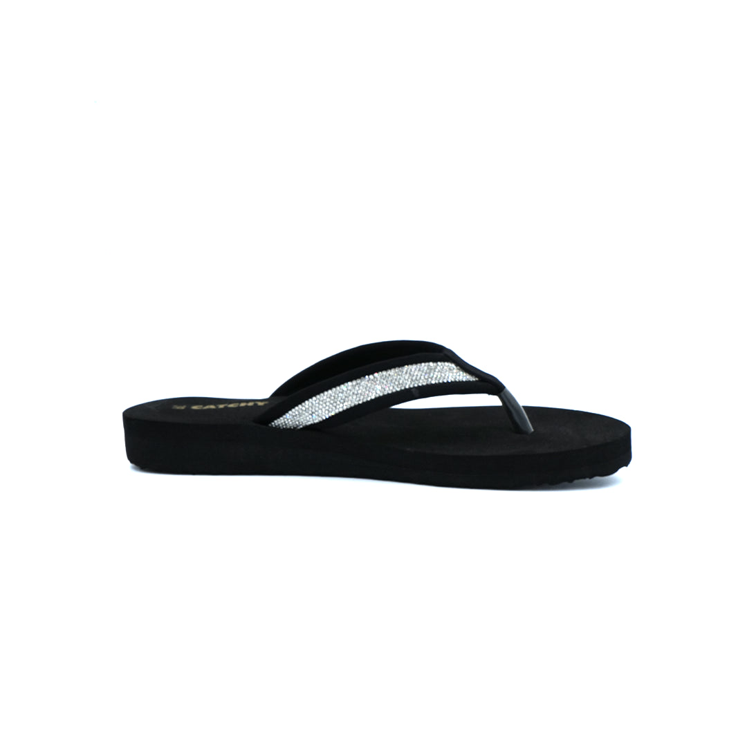 Catchy Rhinestone Flip-Flop Sandals