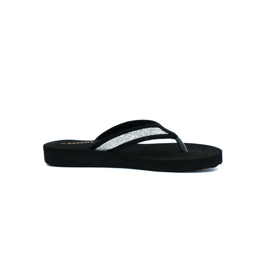 Catchy Rhinestone Flip-Flop Sandals