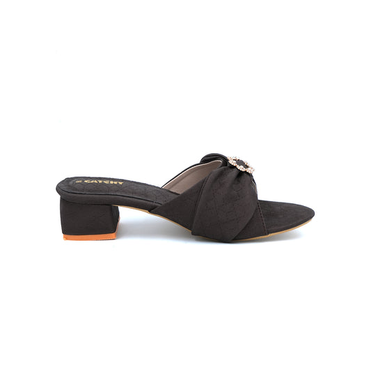 Catchy Pearl Bow Block Heel Sandals