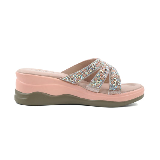 Platform Heel Slide Sandals