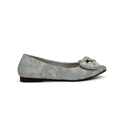 Catchy Orion Silver  with Pearls Pump Shoes