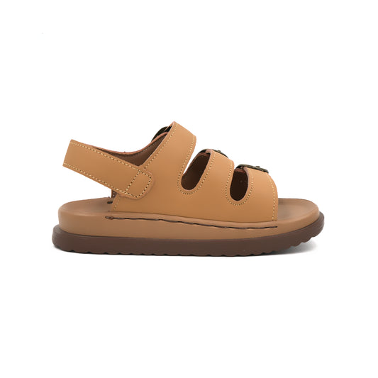 Catchy  Tan Multi-Strap Sandal