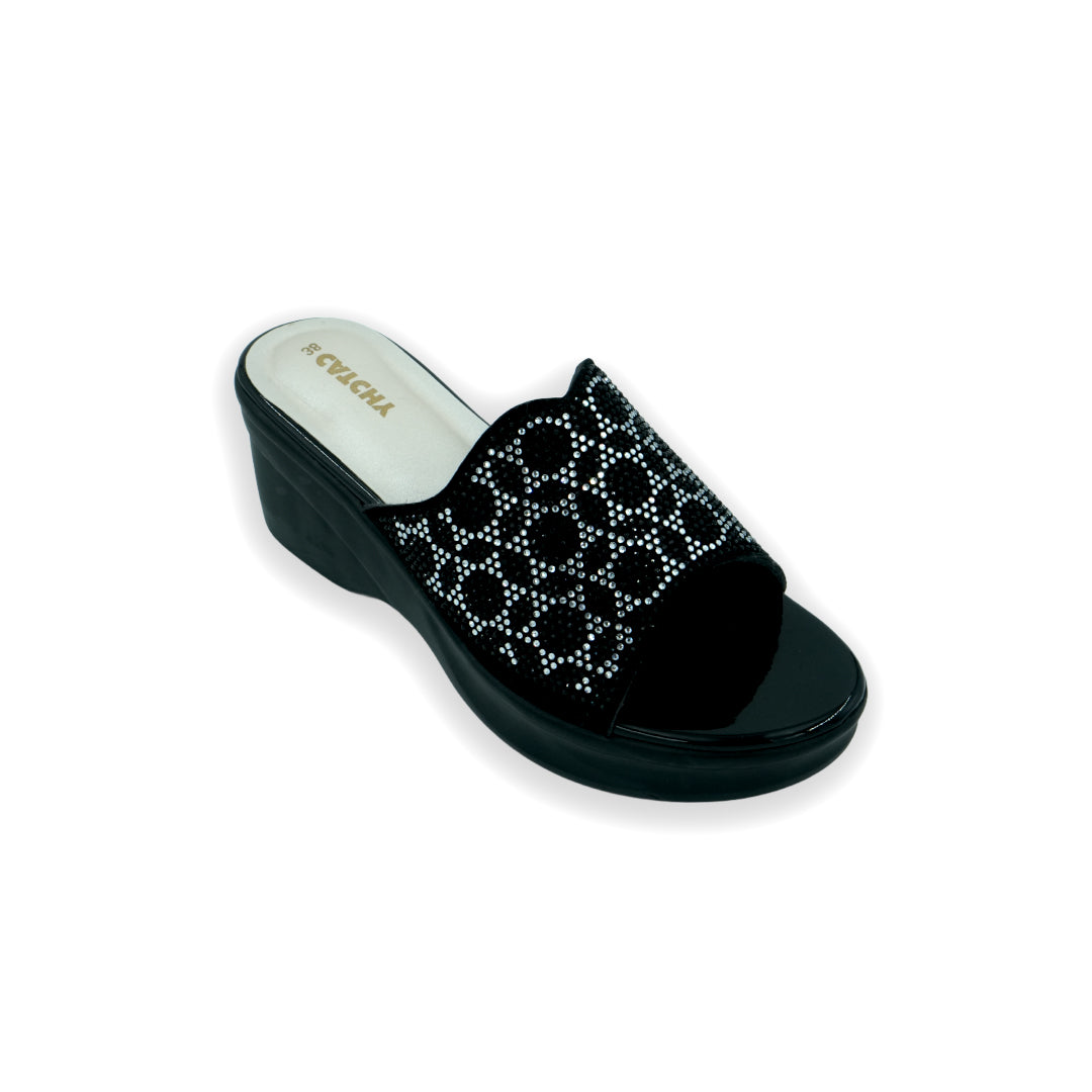 Catchy Women's Rhinestones Wedge Heel