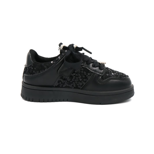 Catchy Luxury Black Girls Shoes