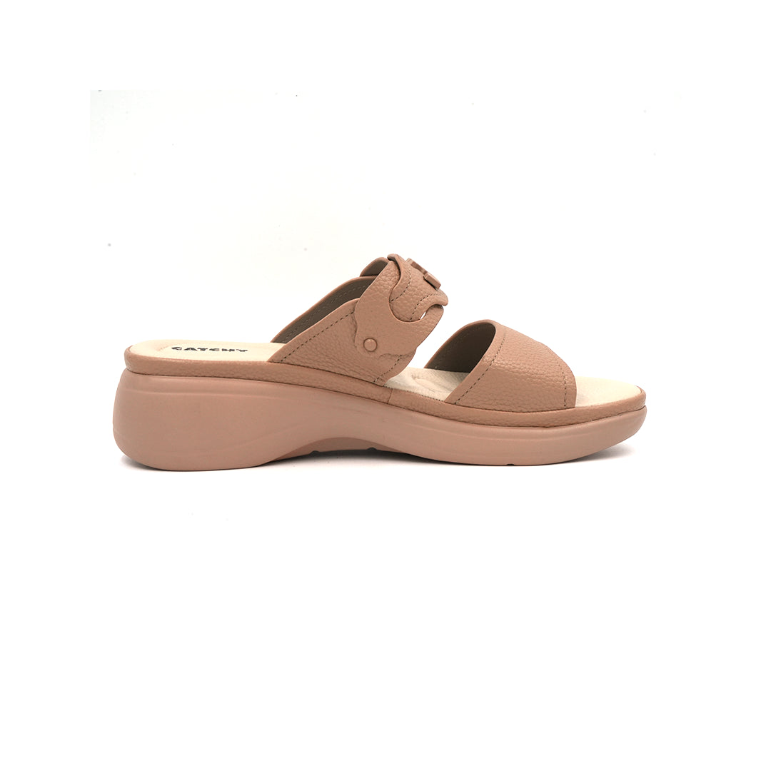 Catchy Textured Leatherette Wedge Sandal