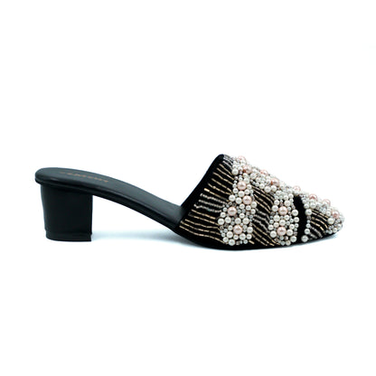 Embroidered mules Heels