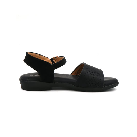 Catchy Girls' Stylish Black Buckle Sandal