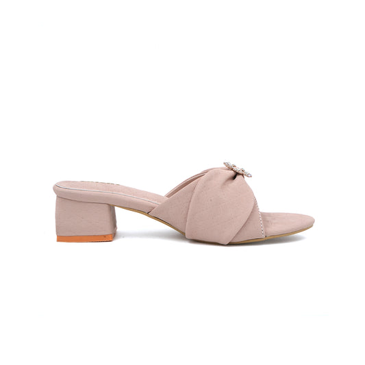 Catchy Pearl Bow Block Heel Sandals