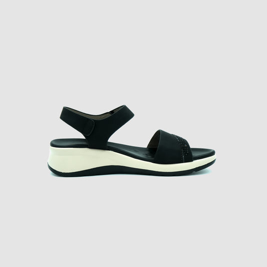 Catchy Women's Black Glam Sandals