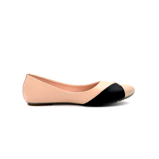 Catchy Comfortable Dual-Color Flat Pumps Shoes