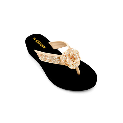 Catchy Women Floral Beach Flip Flops