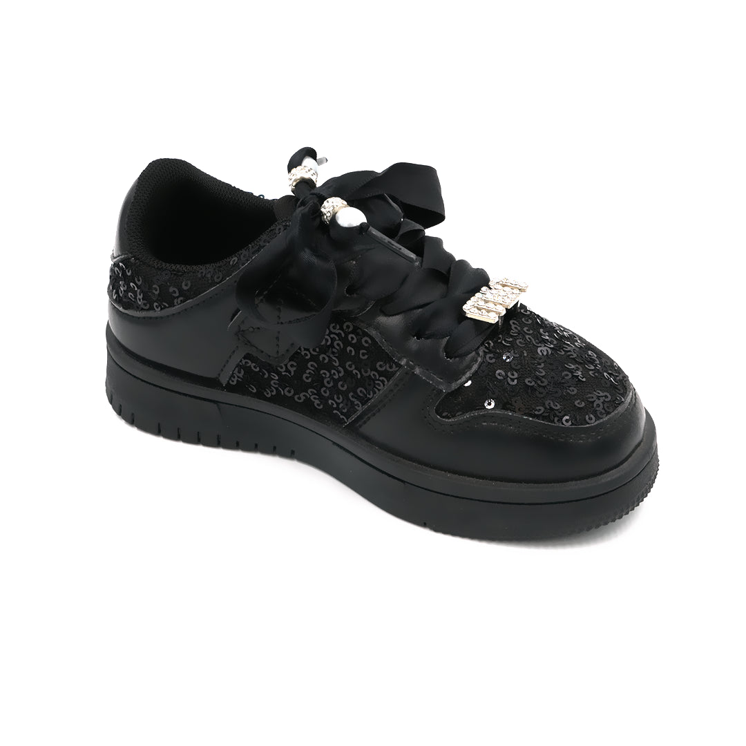 Catchy Luxury Black Girls Shoes