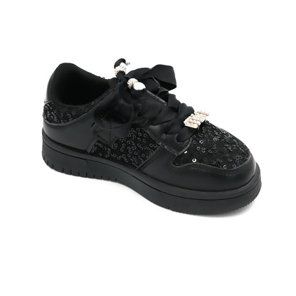 Catchy Luxury Black Girls Shoes
