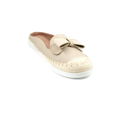 Catchy  Leather Espadrilles Half Loafers For Women