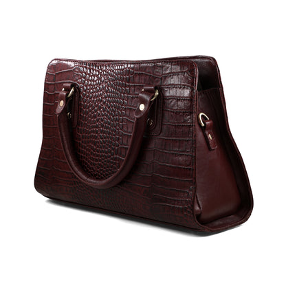 Catchy Genuine Leather Zipper Closure Hand Bag