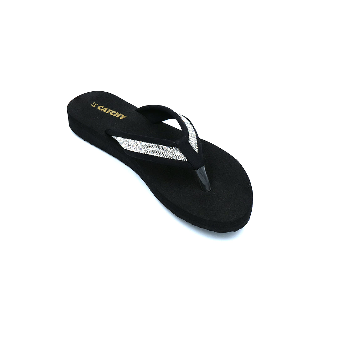 Catchy Rhinestone Flip-Flop Sandals