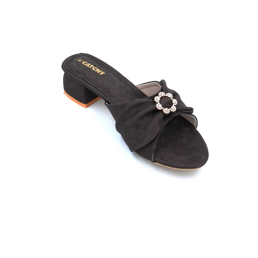 Catchy Pearl Bow Block Heel Sandals