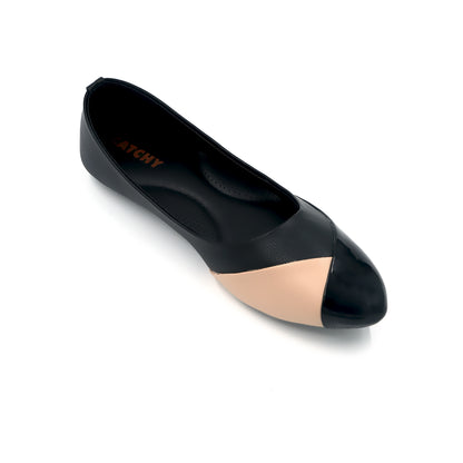 Catchy Comfortable Dual-Color Flat Pumps Shoes