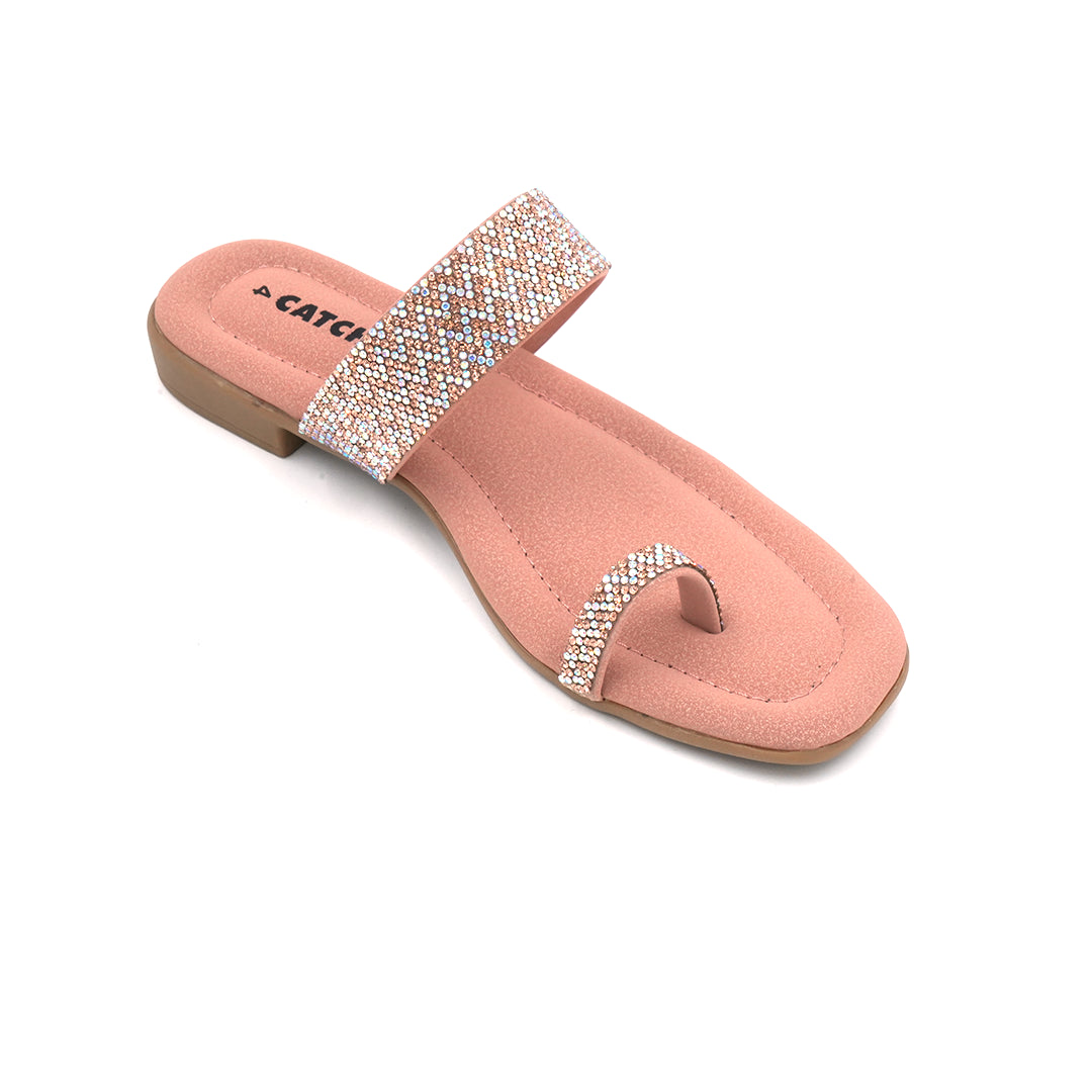 Catchy Trendy Pink Toe-Ring Sandal