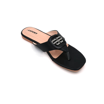 Catchy Crystal Charm Thong Slipper