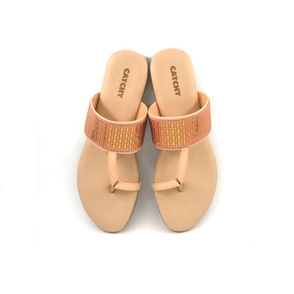 Catchy Flat Toe Ring Sandals for Women's
