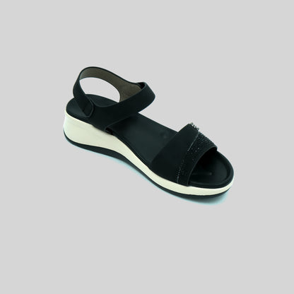Catchy Women's Black Glam Sandals