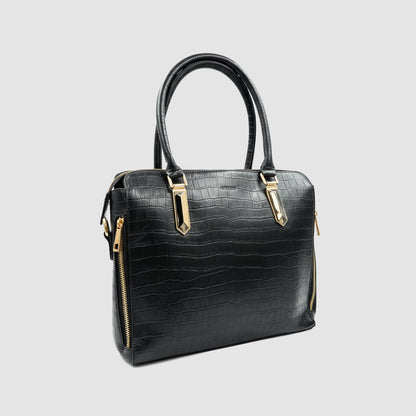 Catchy Genuine Leather Zipper Closure Hand Bag