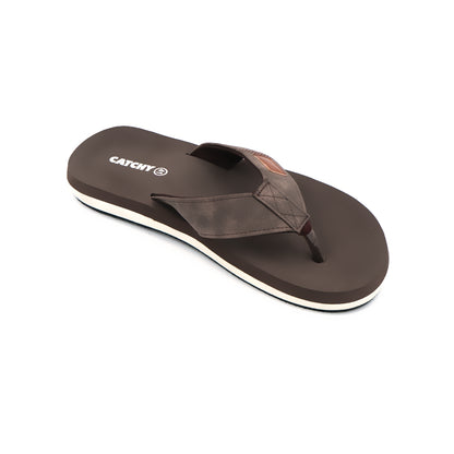 Catchy Comfortable Brown Flip-Flop Slipper for Men