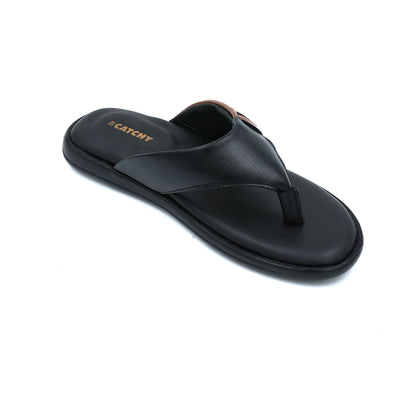 Catchy Men's Classic BlackThong Sandal