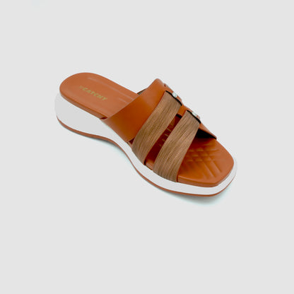 Catchy Leather Slide Sandal for Women's