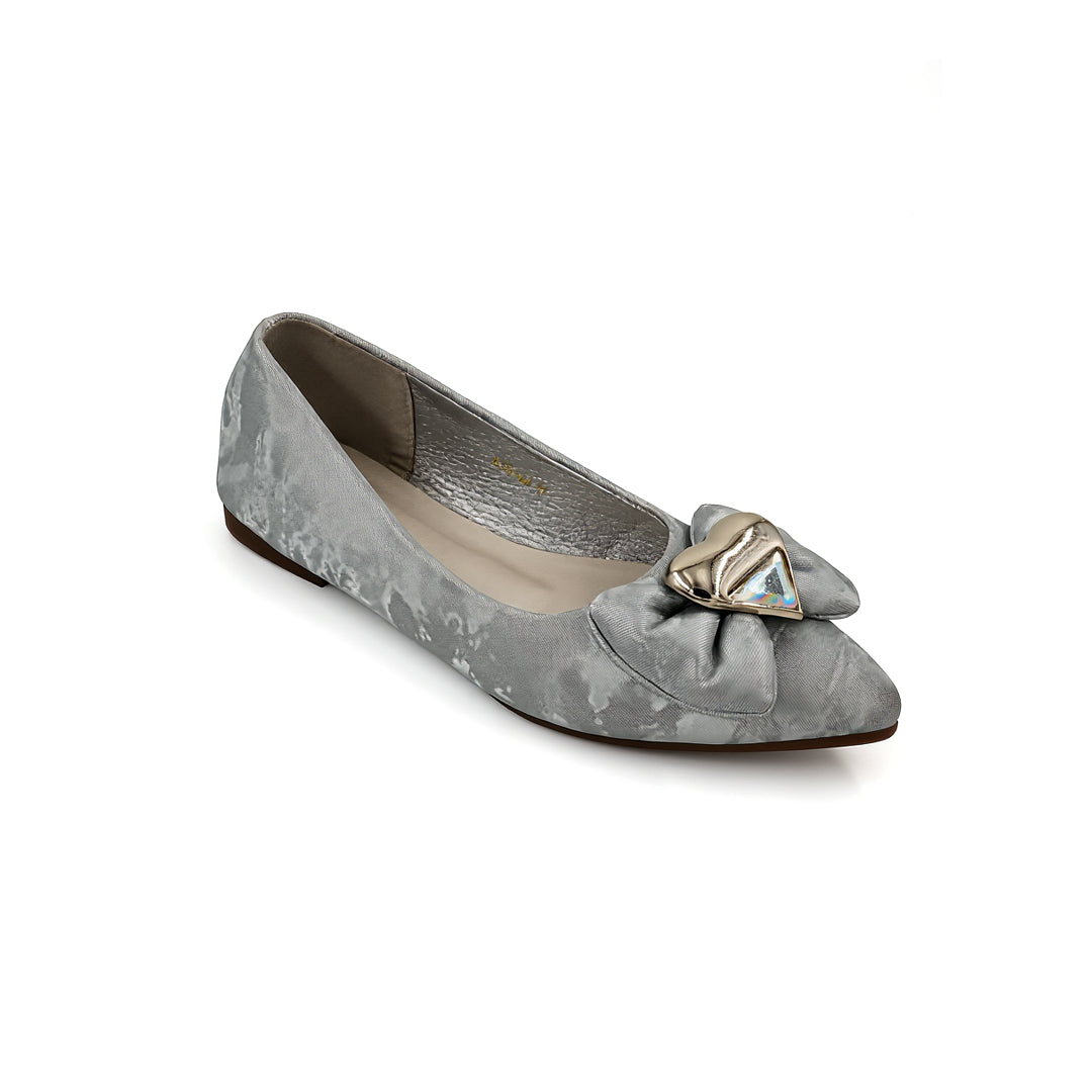 Catchy Orion Silver  with Pearls Pump Shoes