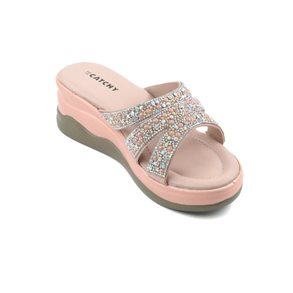 Platform Heel Slide Sandals
