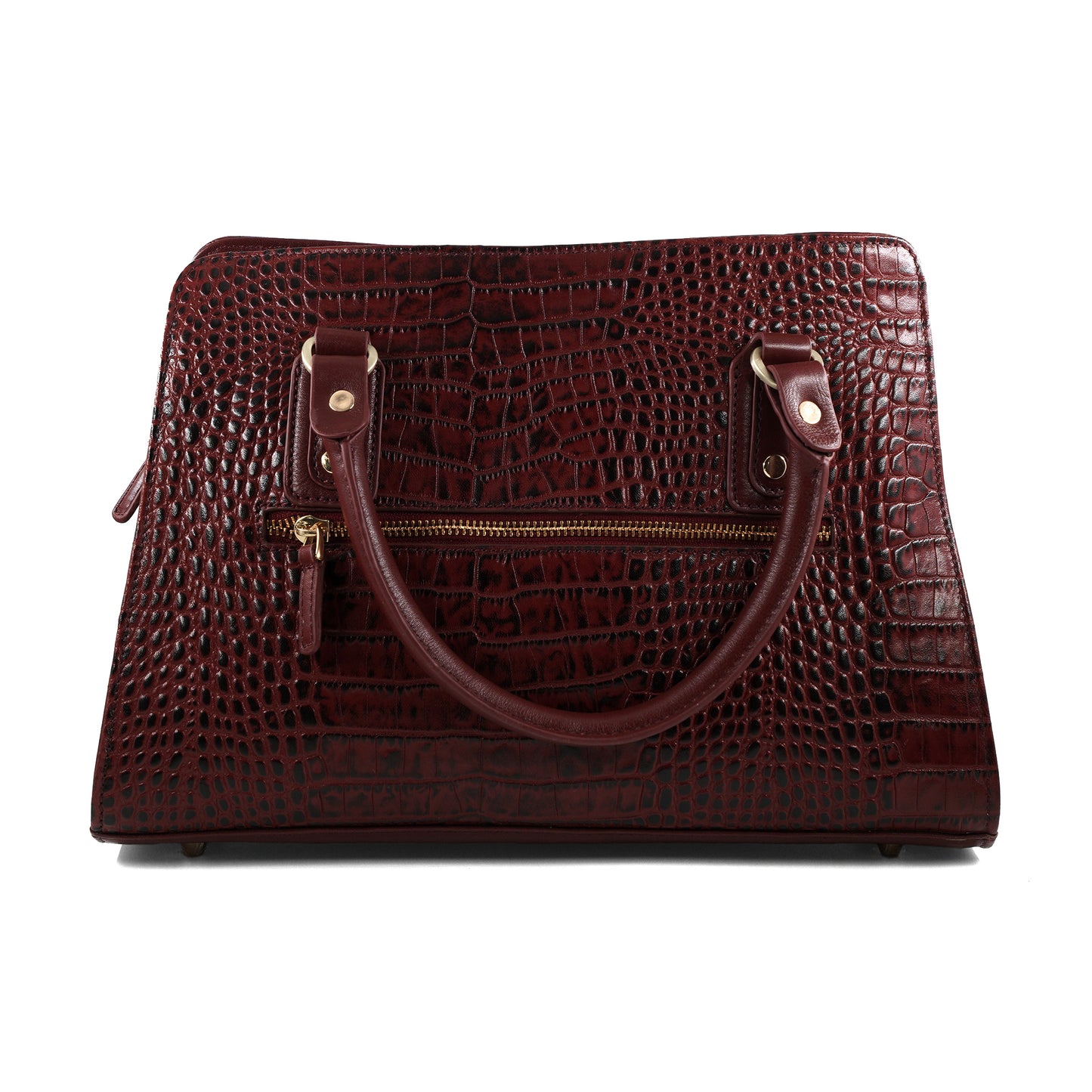 Catchy Genuine Leather Zipper Closure Hand Bag