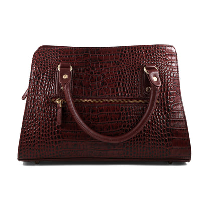 Catchy Genuine Leather Zipper Closure Hand Bag