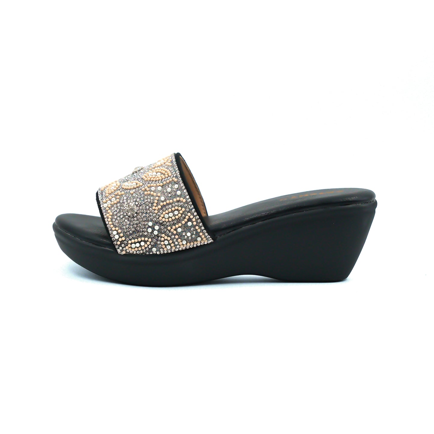 Catchy Embellished Wedge Slip-Ons