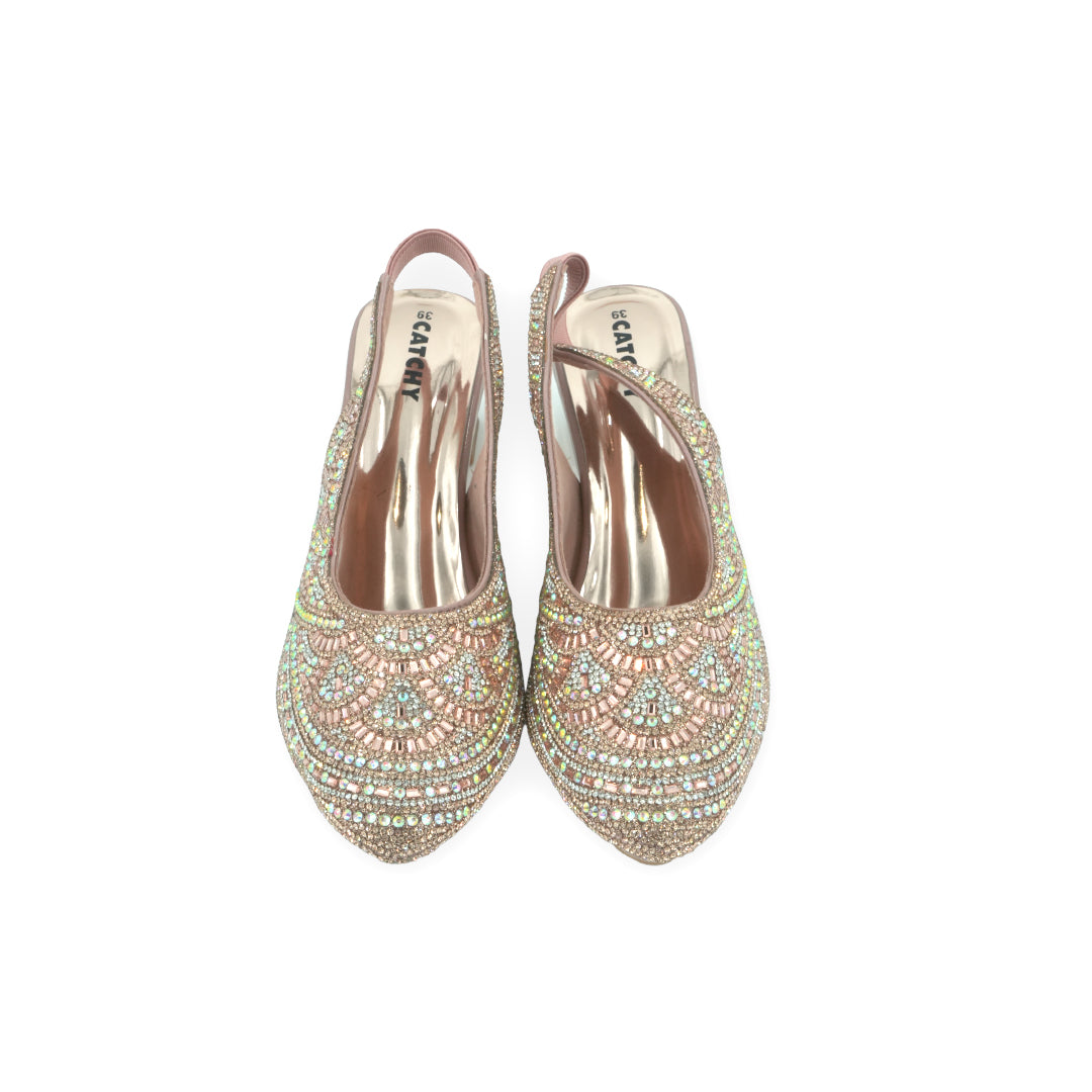 Catchy Slingback Spool Heel