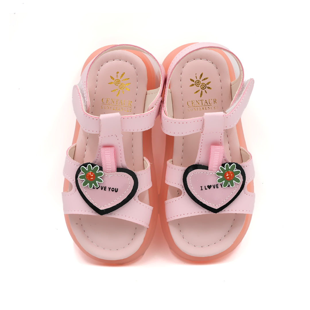 Catchy Girls' Pink Light-Up Sandal